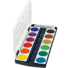 Pastilles de gouache ST24, 24 couleurs, en plastique