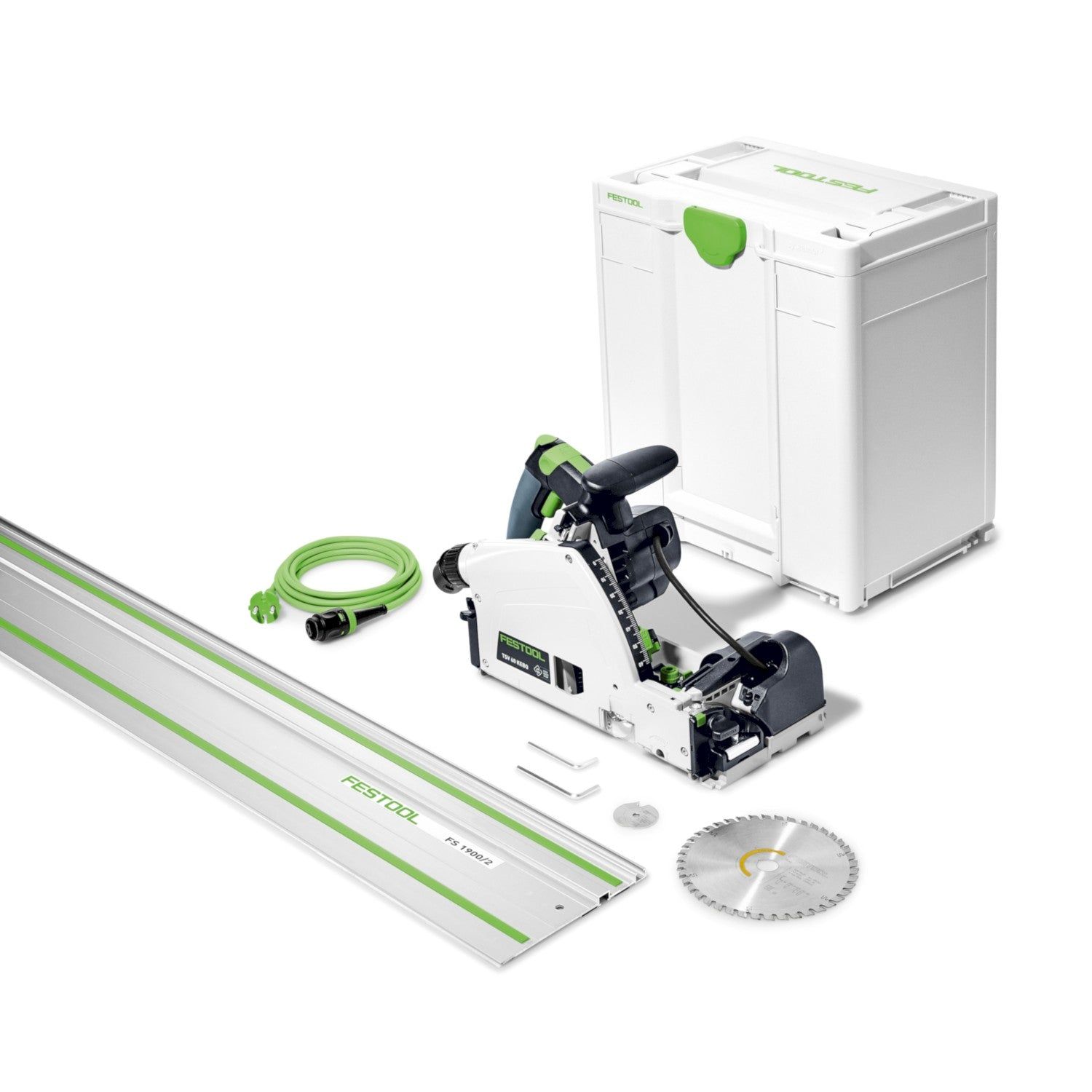 Festool TSV 60 KEBQ-Plus-FS Invalzaag met voorritsfunctie in Systainer   FS 1900/2 Geleiderail - 577743