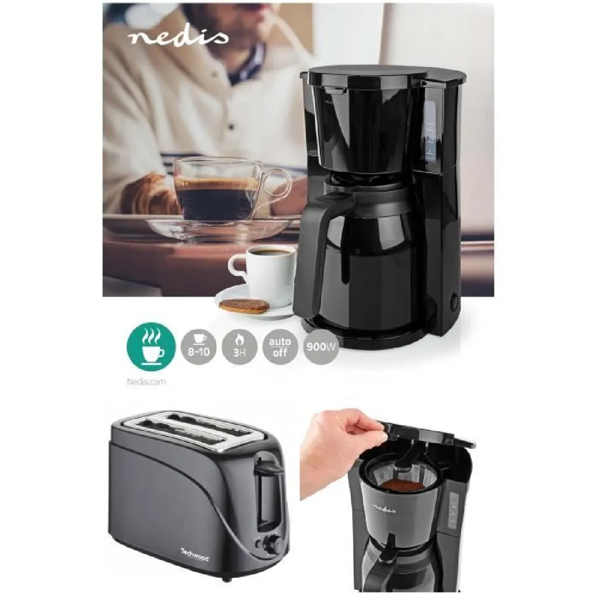 Techwood Isotherme 1.5L - Noir