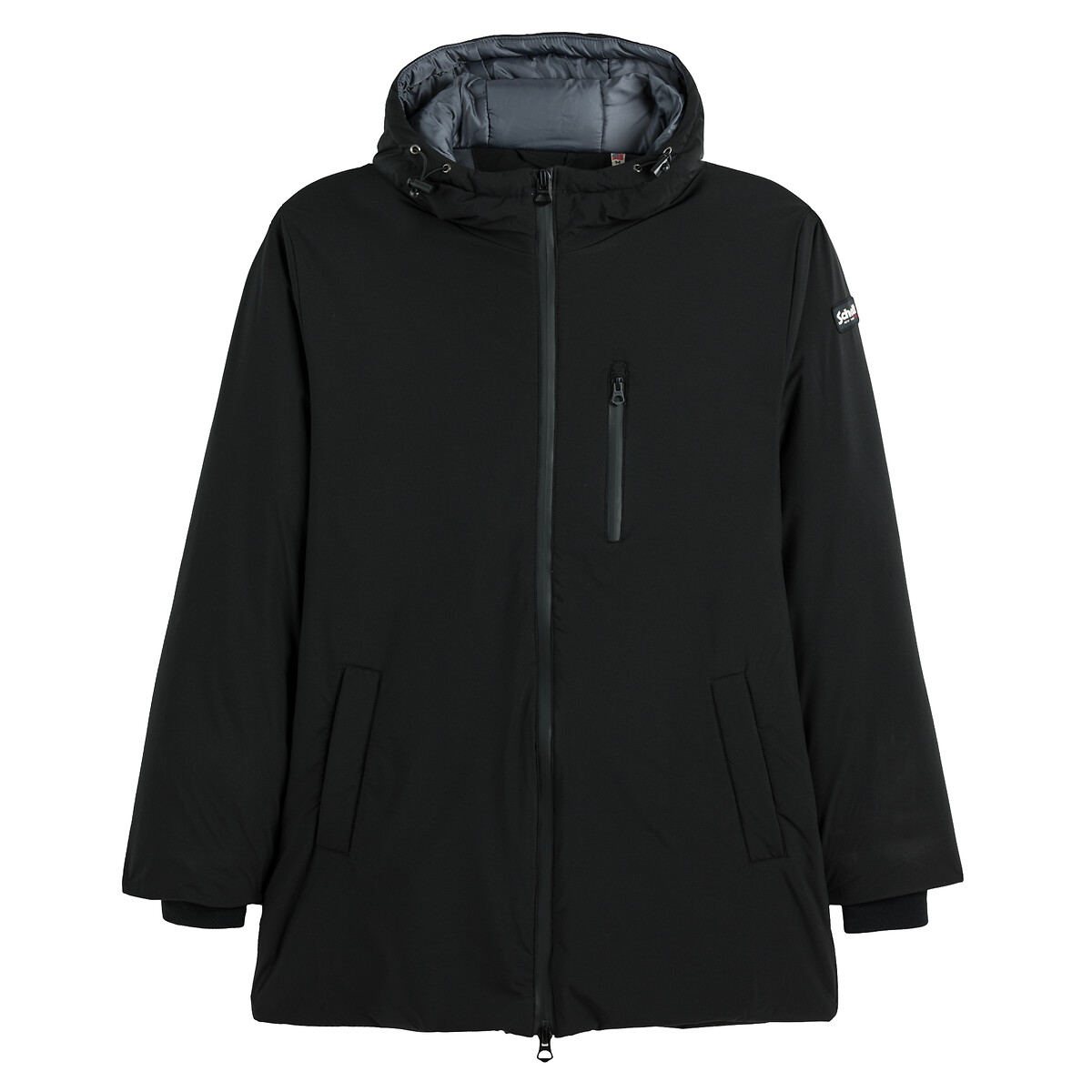 SCHOTT<br>Parka com zíper, forro acolchoado e capuz