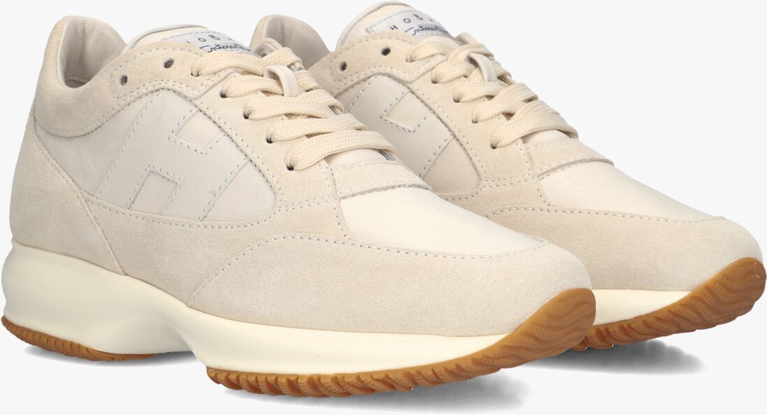 beige hogan lage sneakers hogan interactive(h713) allacciato