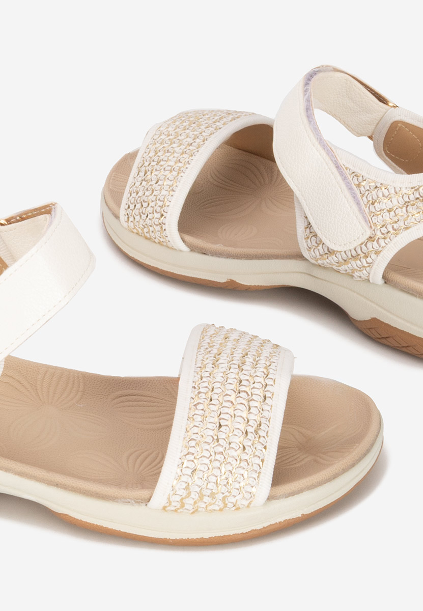 Sandales plates blanches Jianya
