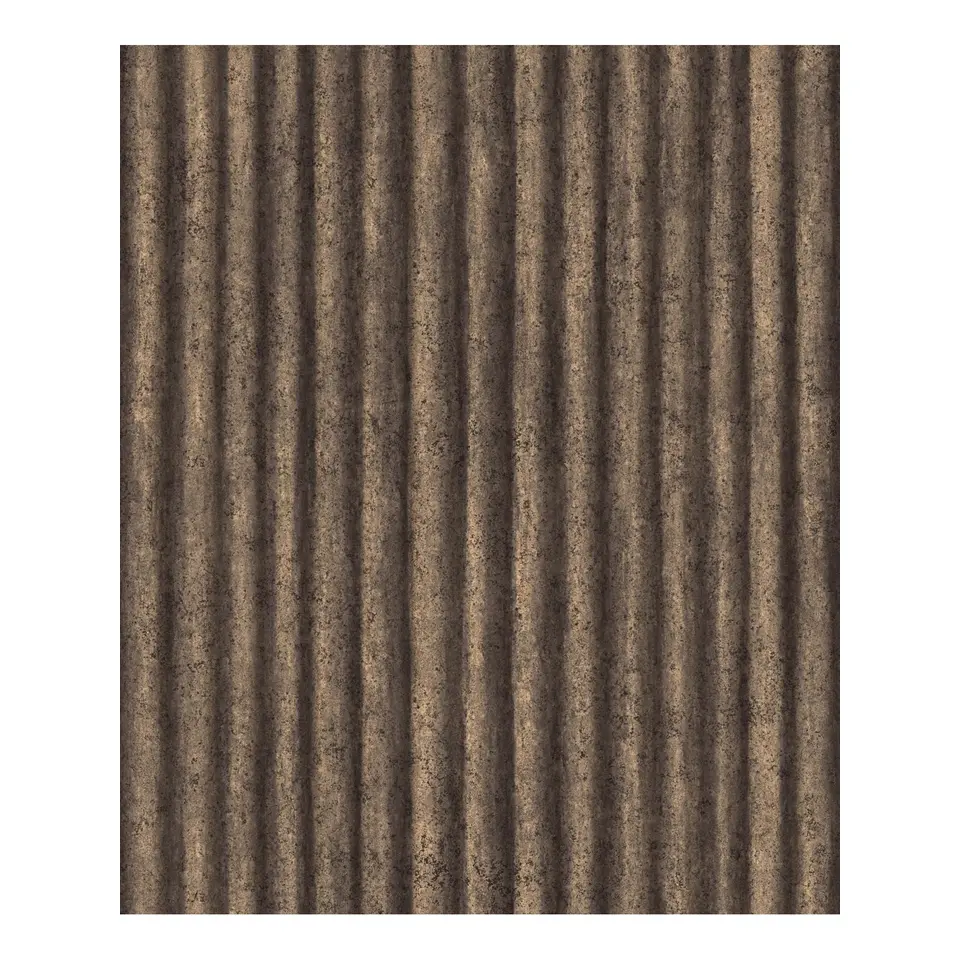 Dutch Wallcoverings - Horizons golfplaat bruin - 0,53x10,05m