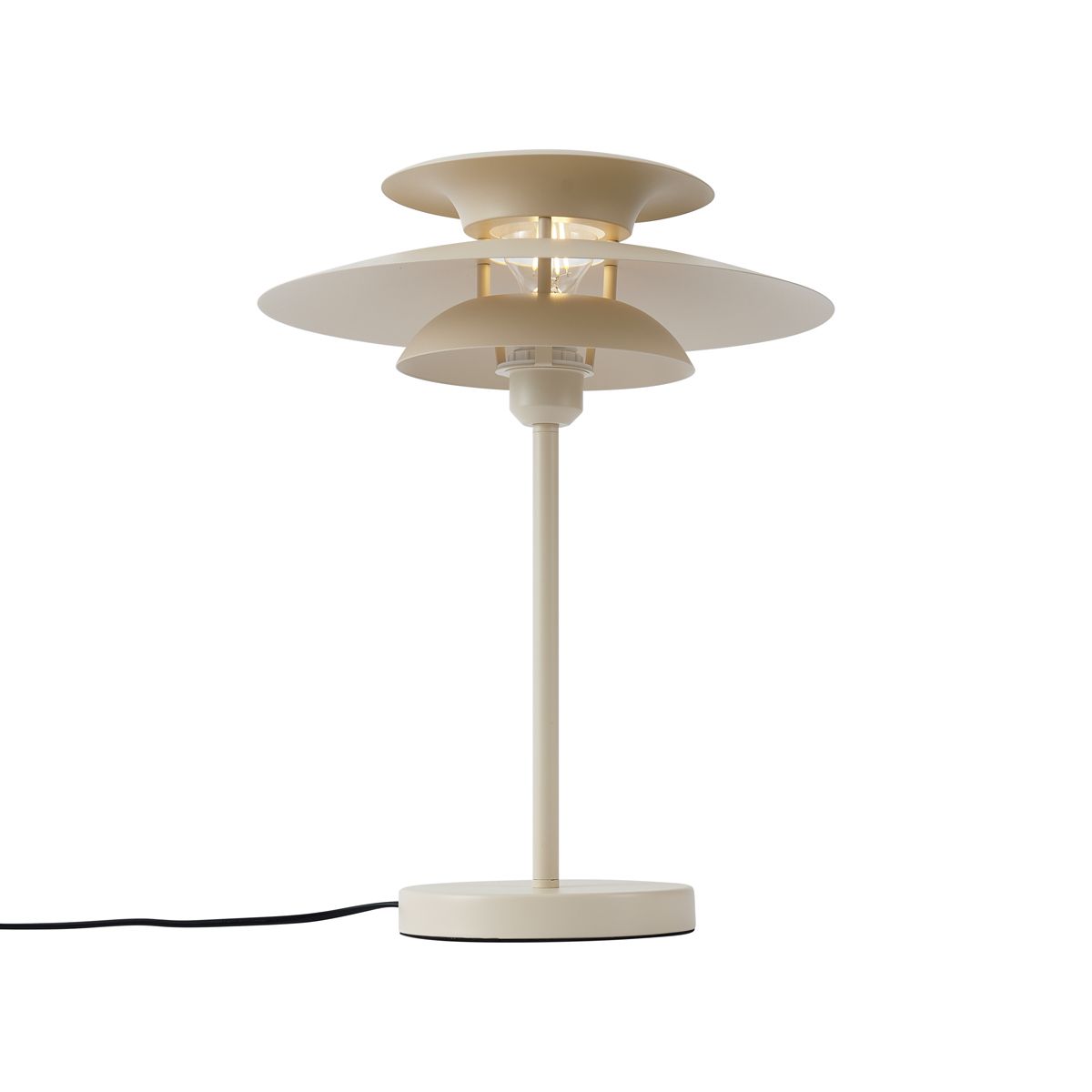 Retro tafellamp beige staal 45cm - Pauly