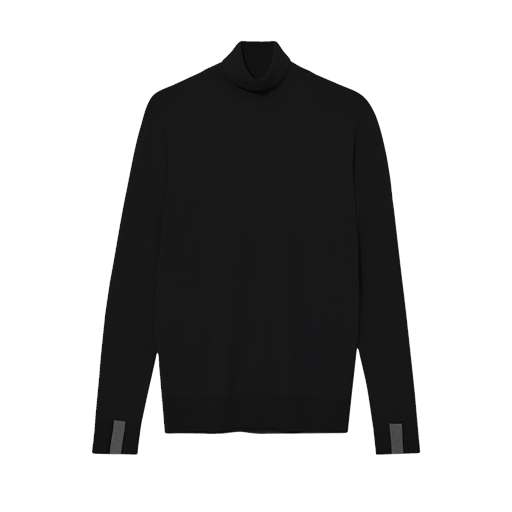 Mos Mosh Gallery Adam Soft Roll Neck Striktrøje, Black, XXL