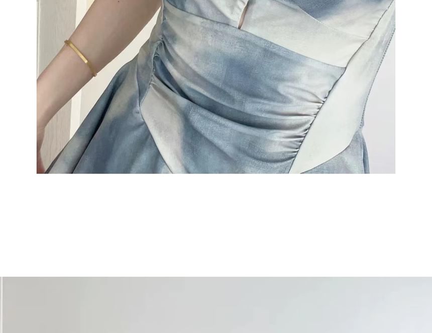 Starleraid - Halter Tie Dye Knoop Zwemjurk