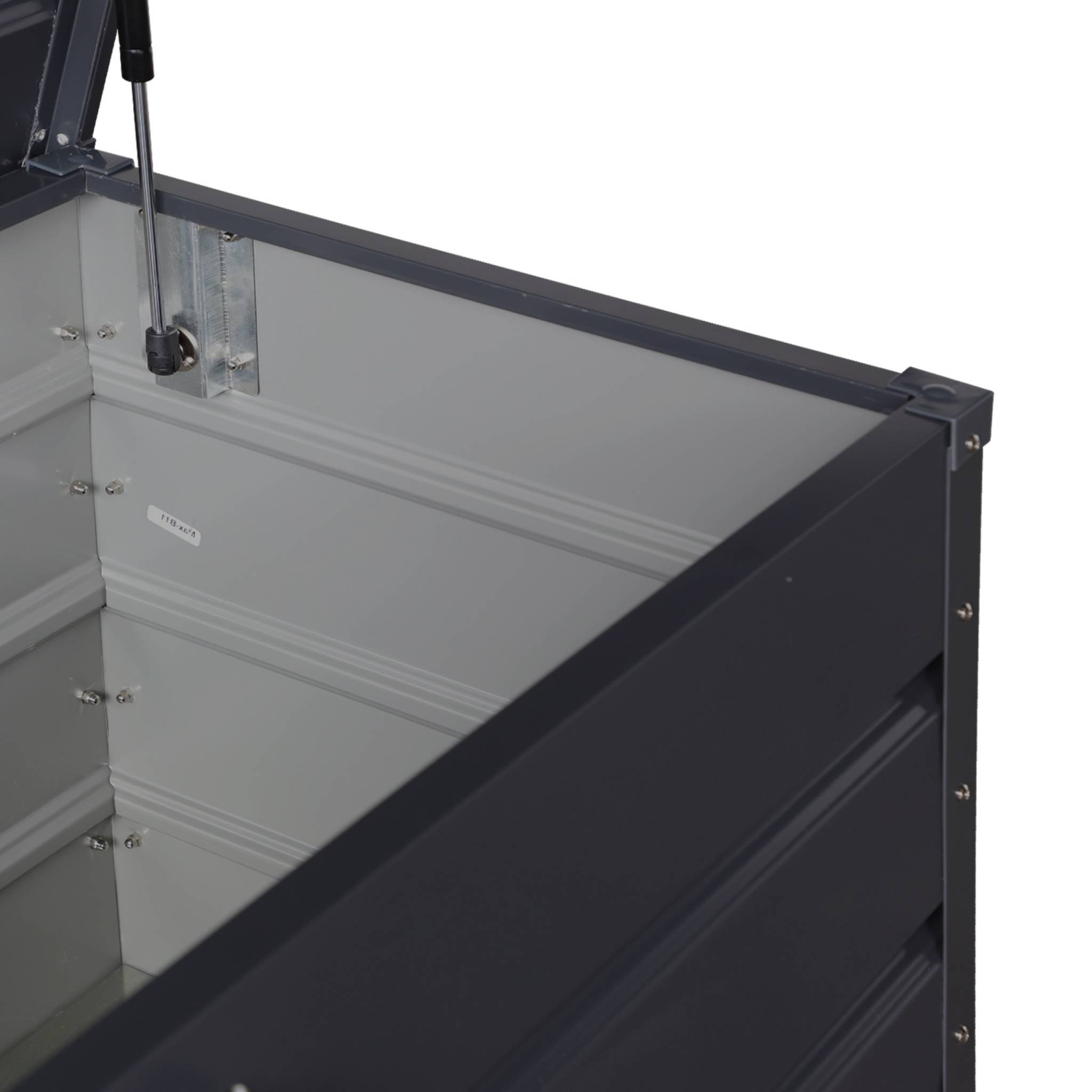 Coffre de jardin en métal - detroit- 385l anthracite