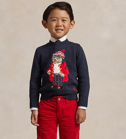 Polo Ralph Lauren Bluse - Strick - Navy m. Rot