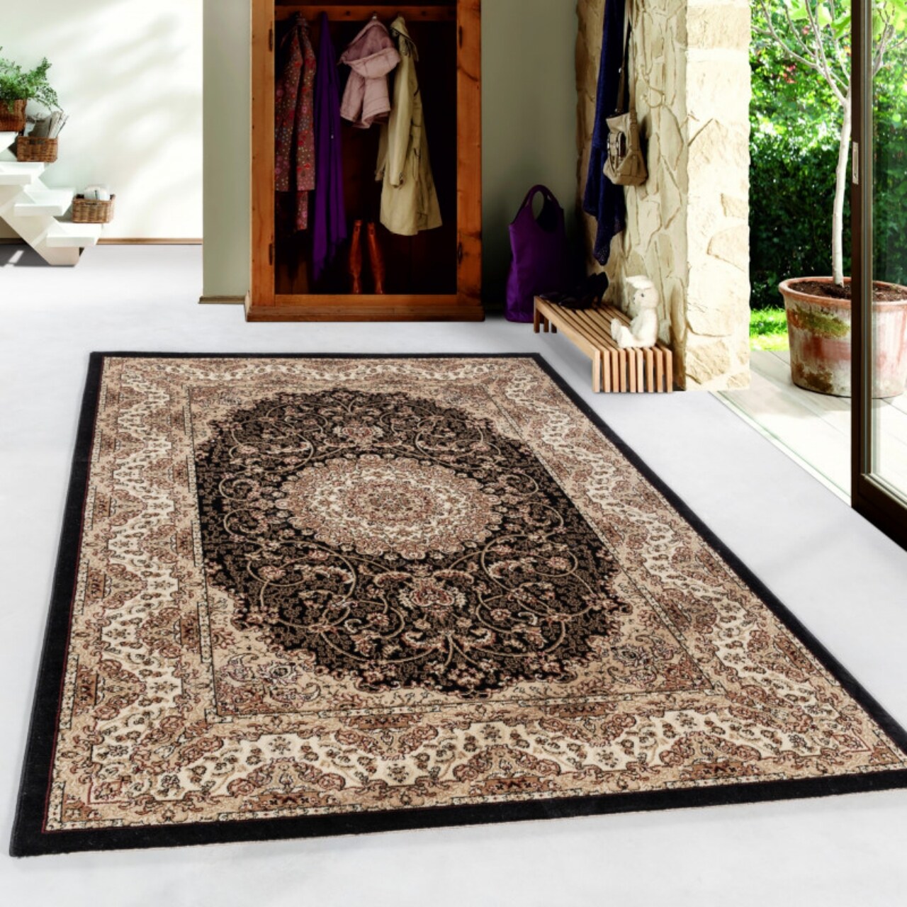 Wunderschöne Orient-Dekor Orientteppich Traditional rechteckig Kurzflor 9mm