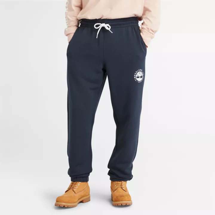 Pantalon de survêtement à logo Refibra unisexe en bleu marine