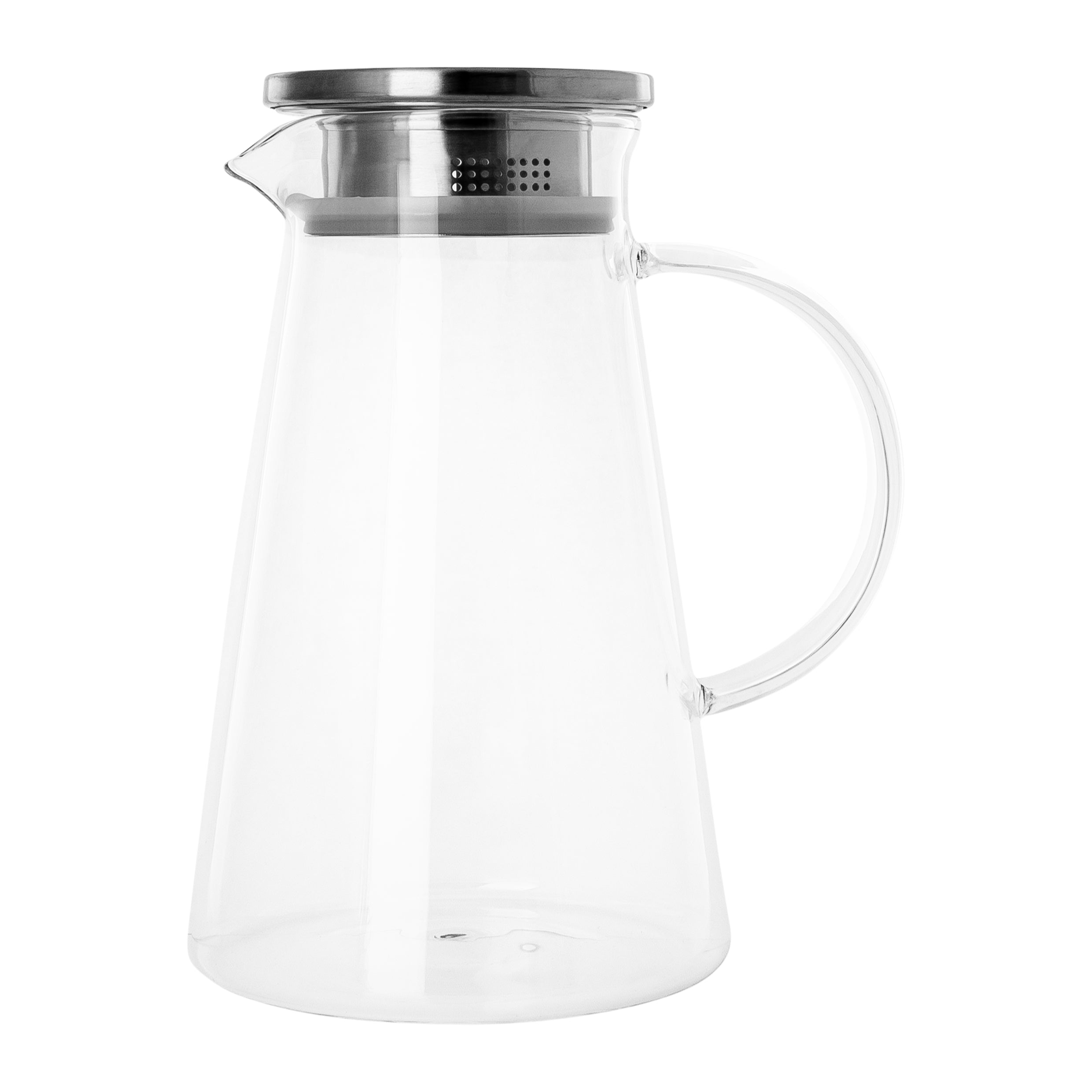 Krumble Karaf met filter, handvat en aluminium deksel - 1,2 L - Glas