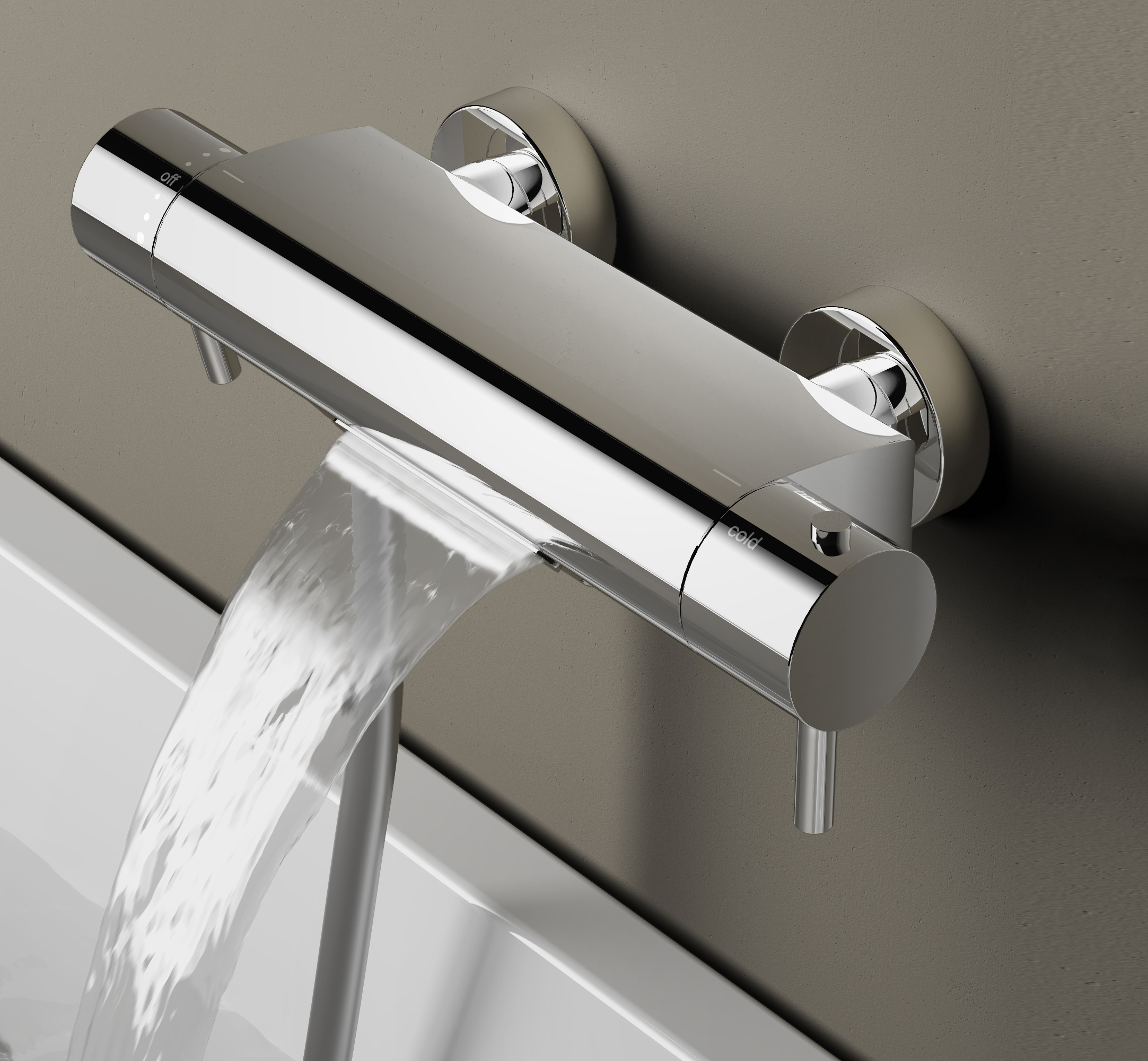 Hotbath Cobber Thermostatische Badmengkraan Cascade Uitloop Verouderd Messing B021