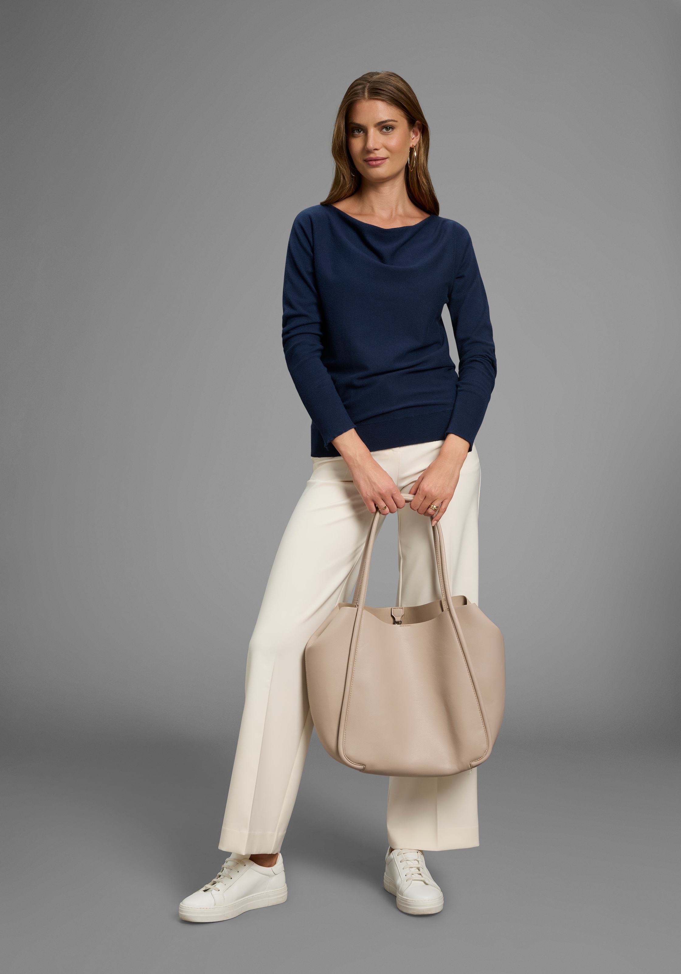 HECHTER PARIS Strickpullover , mit Wasserfallausschnitt - NEUE KOLLEKTION