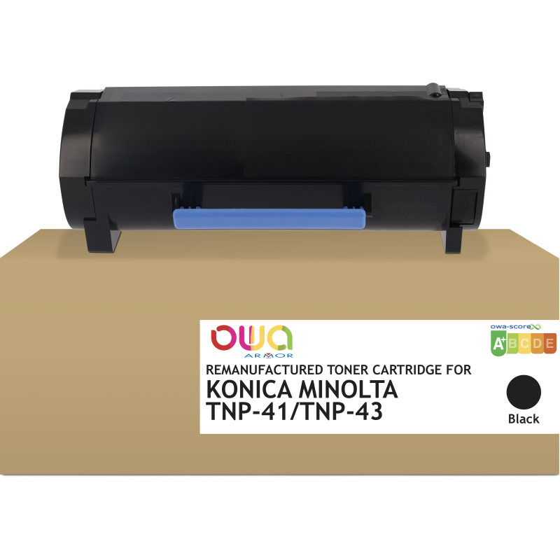 Toner remanufacturé OWA - standard - Noir - pour KONICA MINOLTA TNP-41, KONICA MINOLTA TNP-41, TNP-43, DEVELOP TNP-41, TNP-43