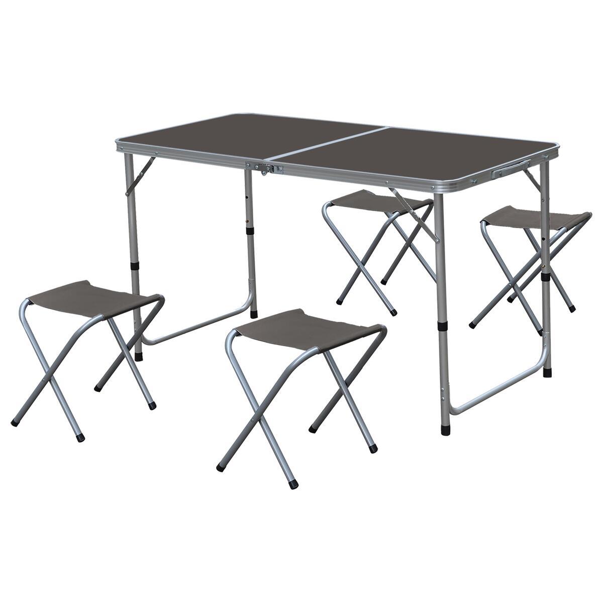 TABLE PLIANTE ALU 4 TABOURETS