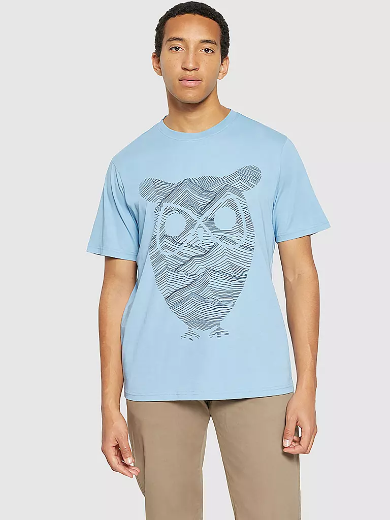 KNOWLEDGE COTTON APPAREL T-Shirt hellblau