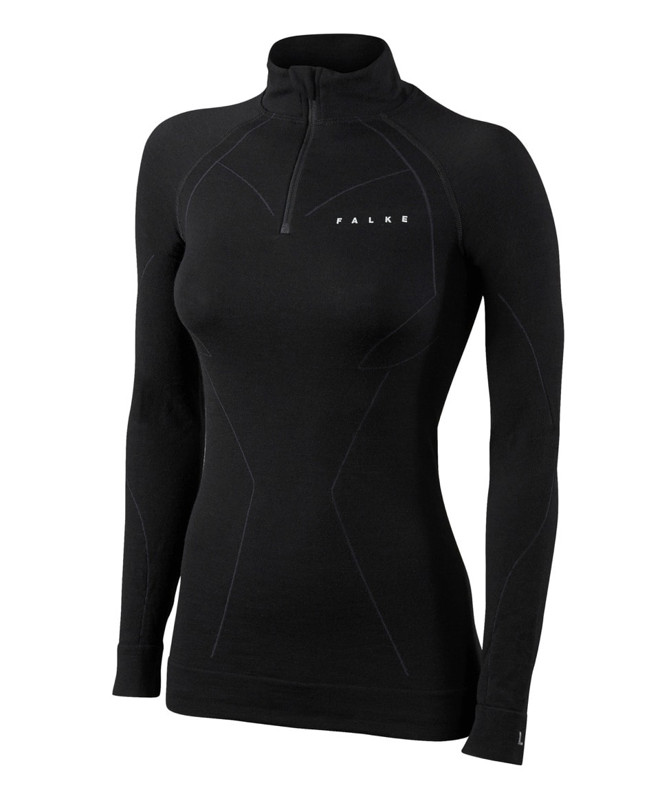 Falke Women Zip Shirt Wool-Tech<br>Varm og teknisk trøye for vinteraktivitet!