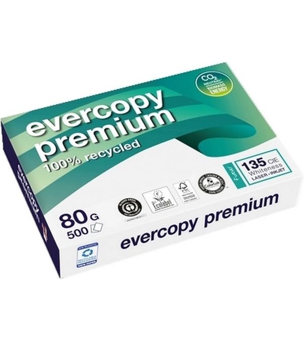 Evercopy Kopierpapier Premium A4, Weiss, 80 g/m², 500 Blatt Papier im A4 Format