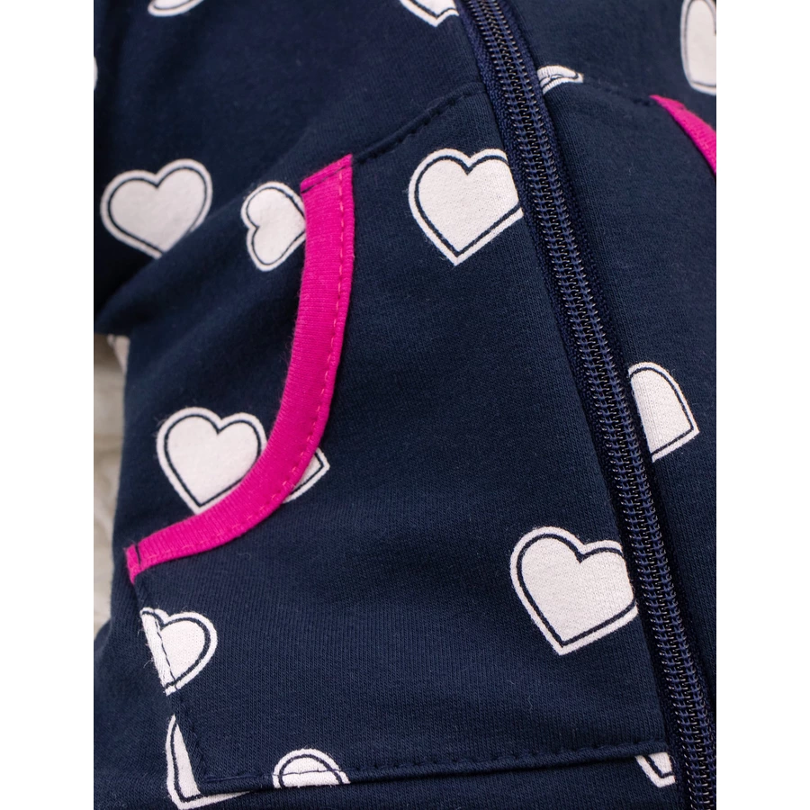 Baby Sweets Overall Lieblingsstücke Herzen pink dunkelblau