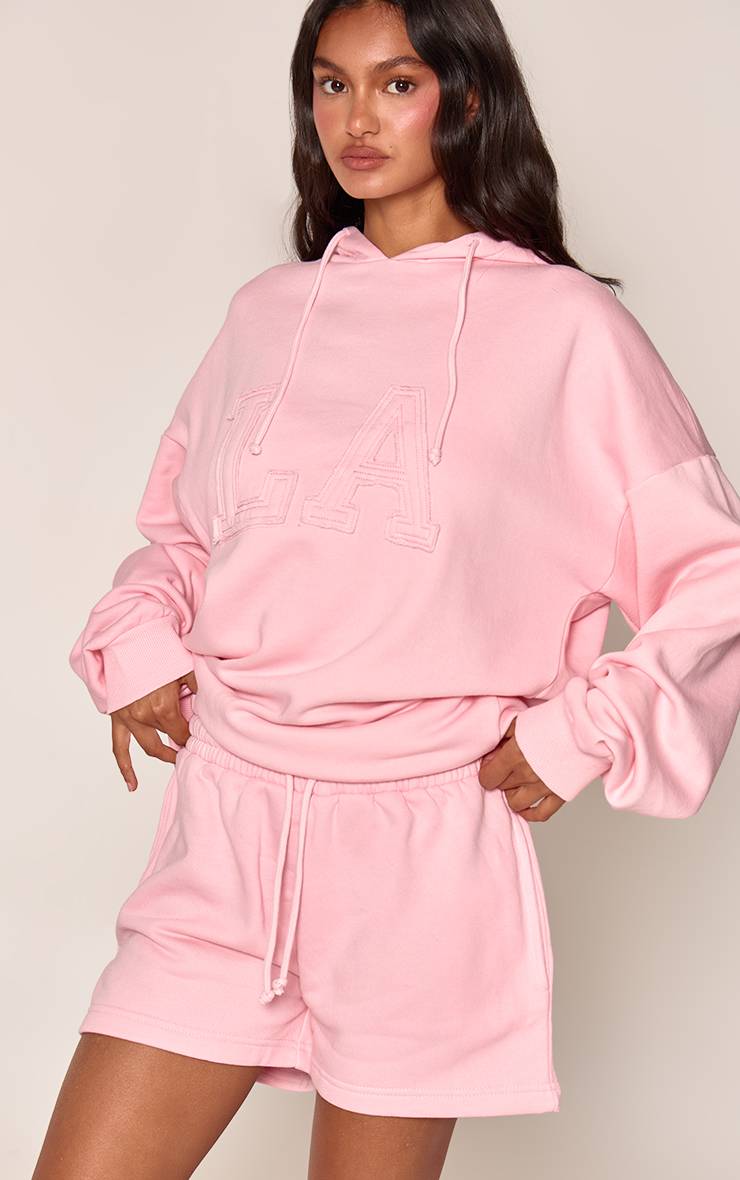 Rose Short En Molleton Avec Appliqué LA