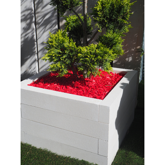 Bordure contemporaine blanche 50x5x9 cm