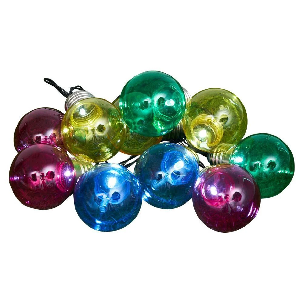 Guirlande guinguette solaire 135cm ampoules multicolores