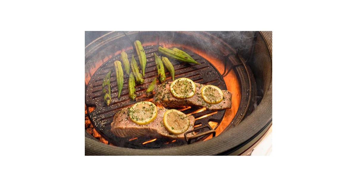 Kamado JoeSear Plate voor Kamado Joe Classic I, II, III en Joe Jr. grillrooster  (Zwart, Ø 34cm)