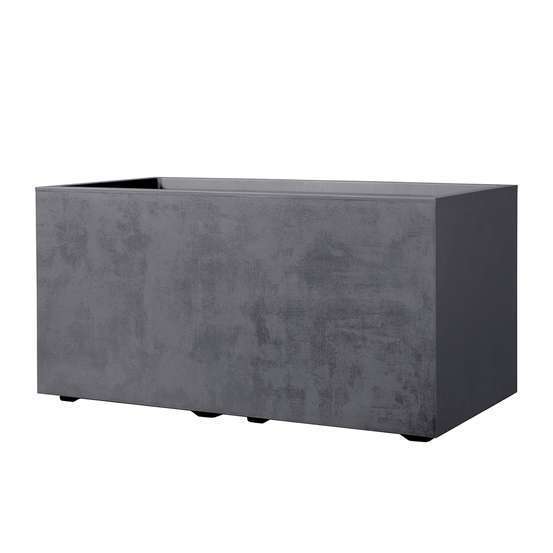 Pot rectangle Millenium en plastique Anthracite L.79 x P.39,5 x H.39cm