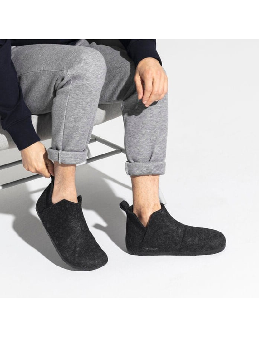 Women's Black Boot Slippers