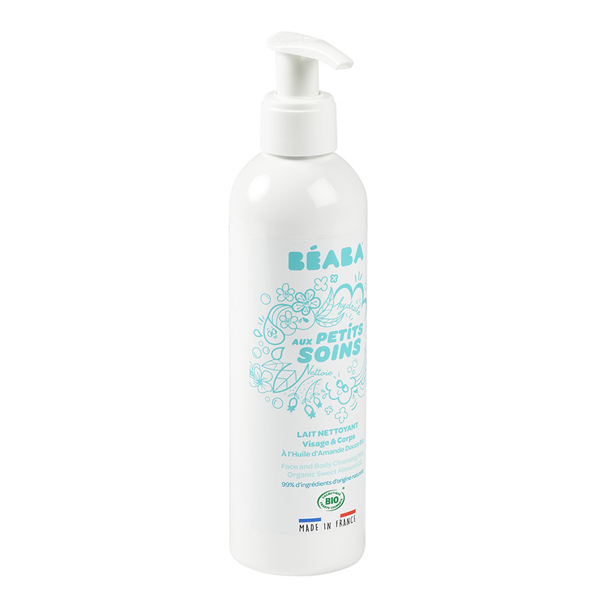 Lait nettoyant visage et corps à l'huile d'amande douce bio - 250 ml
