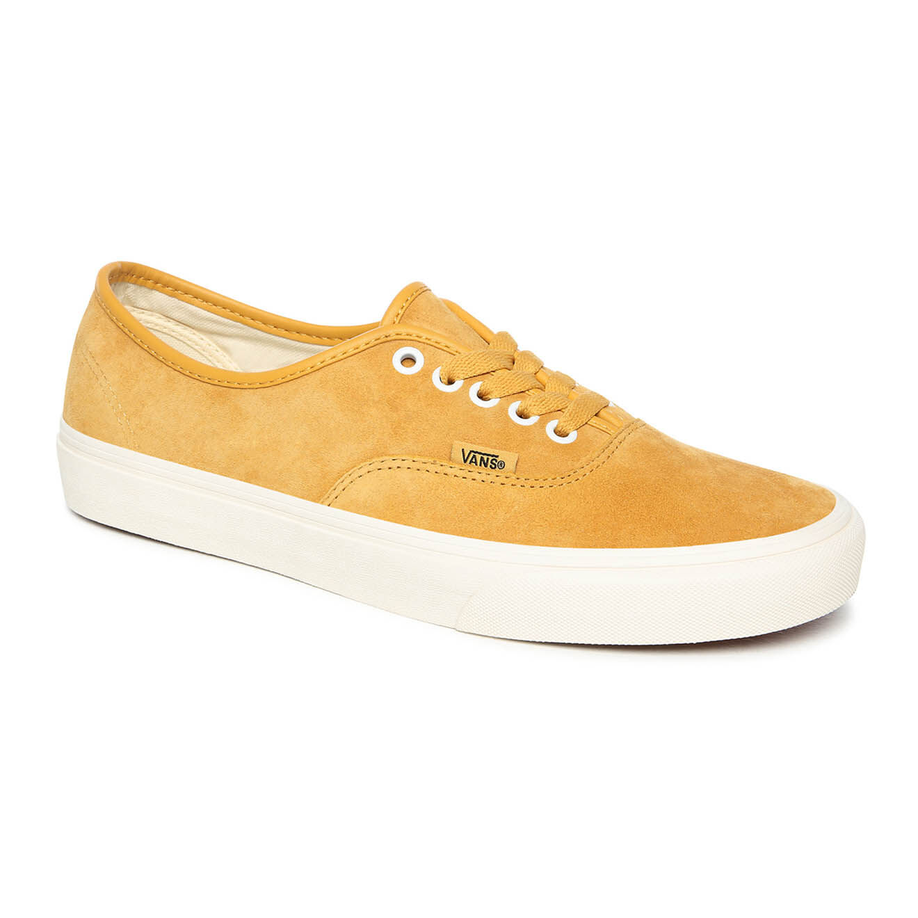 Vans Sneakers en Velours de Cuir Authentic jaunes