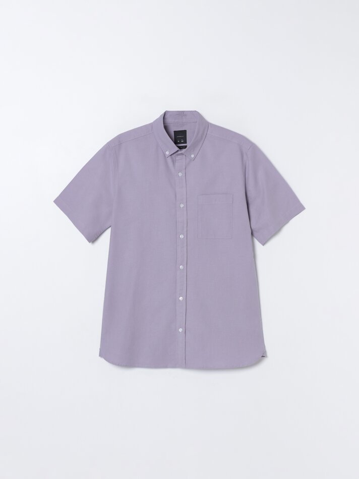 Camisa oxford de manga curta - Lilás