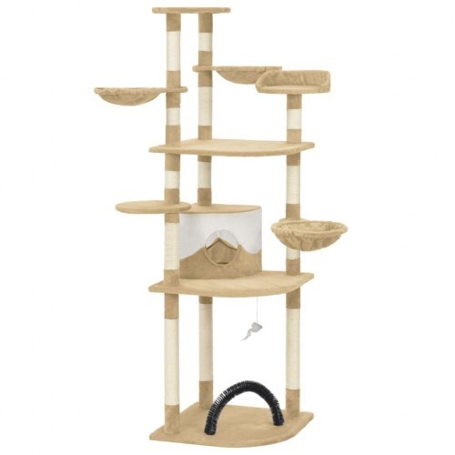 Arranhador de sisal bege para gatos
