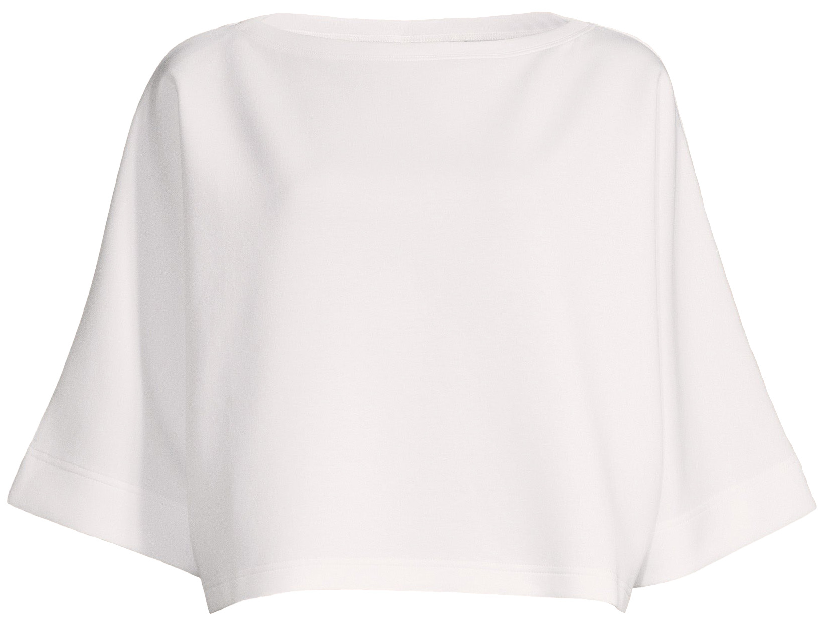 Aria Cropped Boatneck White