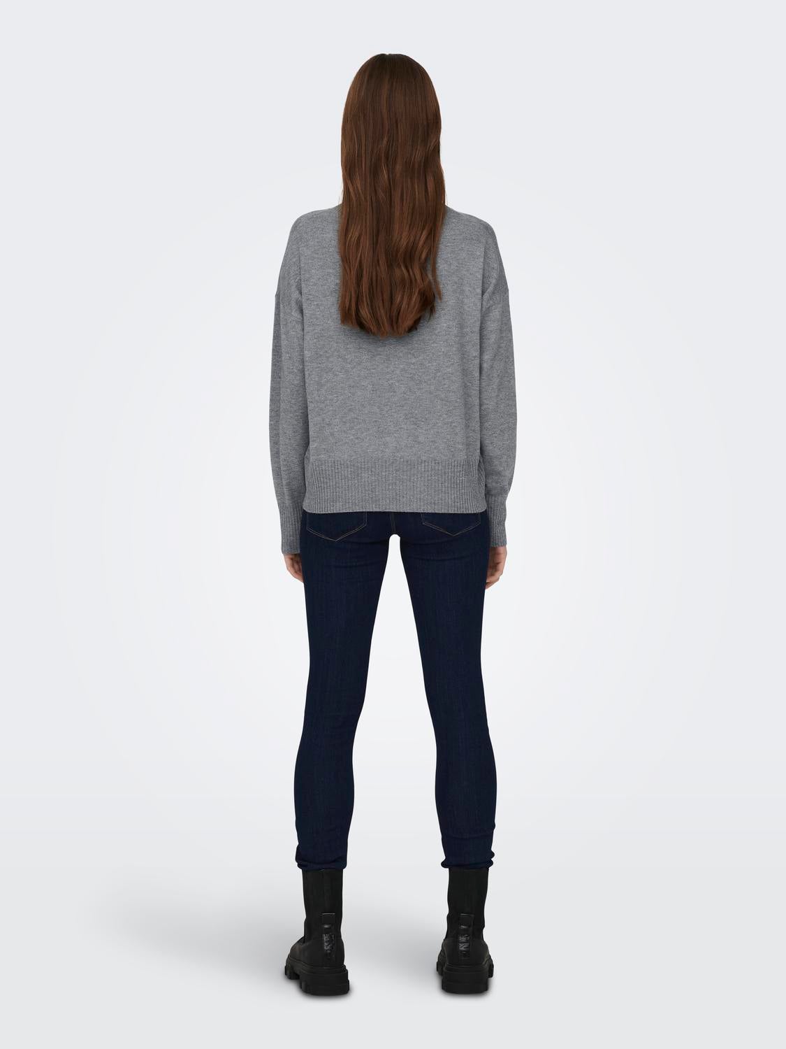 JDYPRIME Strickpullover Medium Grey Melange
