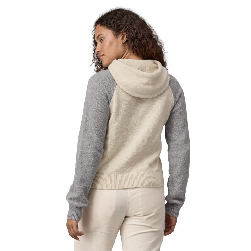 Recycled Wool-Blend Hooded Pullover Sweater - Sweatshirt en laine mérinos femme