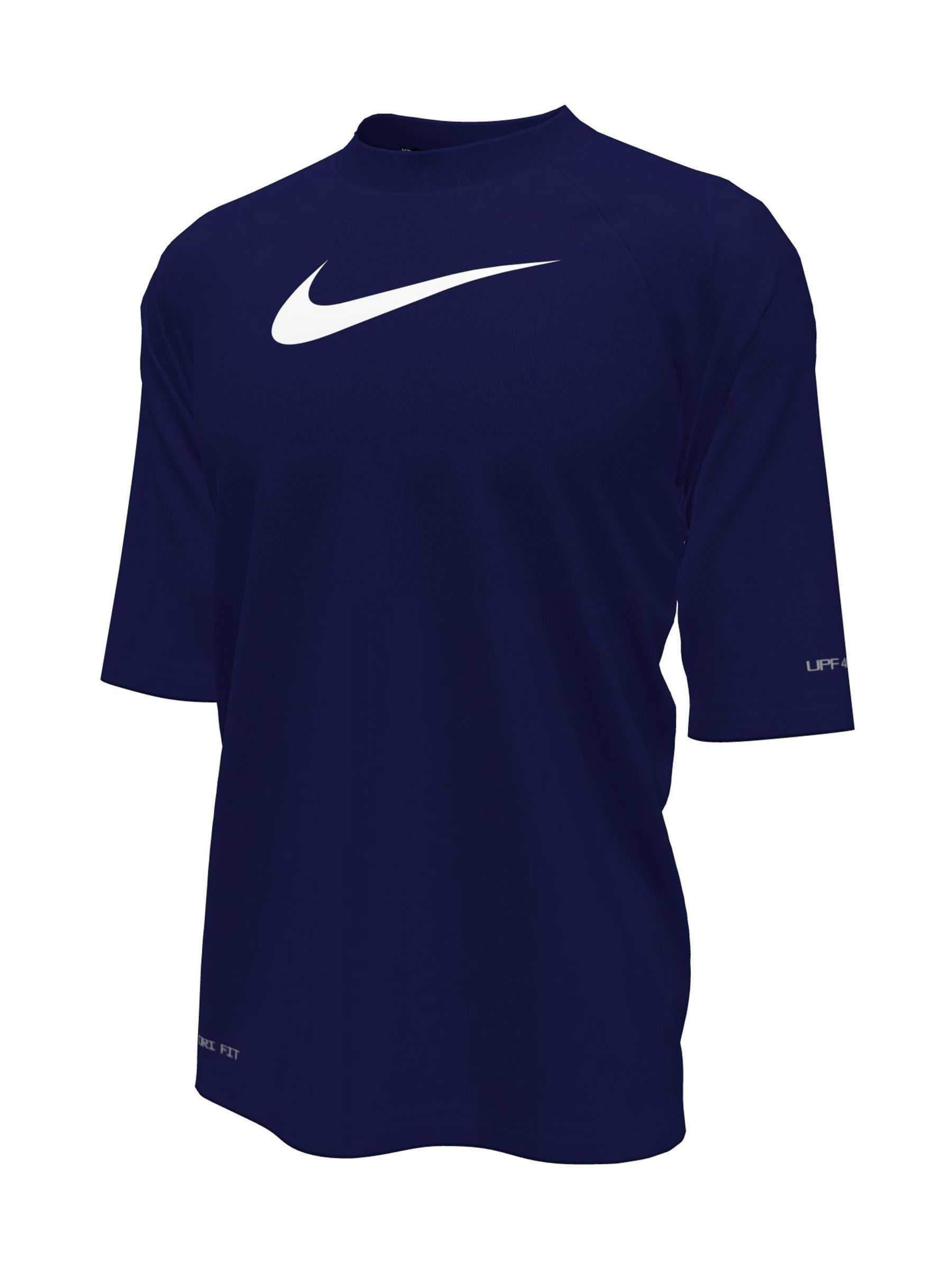 Marineblauw - Nike Hydroguard zonbeschermend surfshirt met korte mouwen