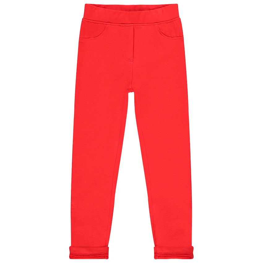 Jegging uni pour enfant fille - Rouge