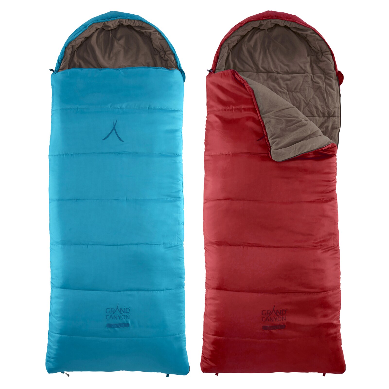 GRAND CANYON Kinderschlafsack Utah 150 Kids Mumien Jugend Winter Schlafsack +2°C Farbe: Red Dahlia