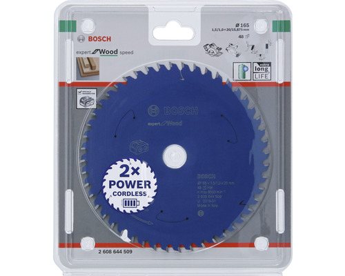Cirkelzaagblad Expert voor hout H Ø 165x20 Z 48