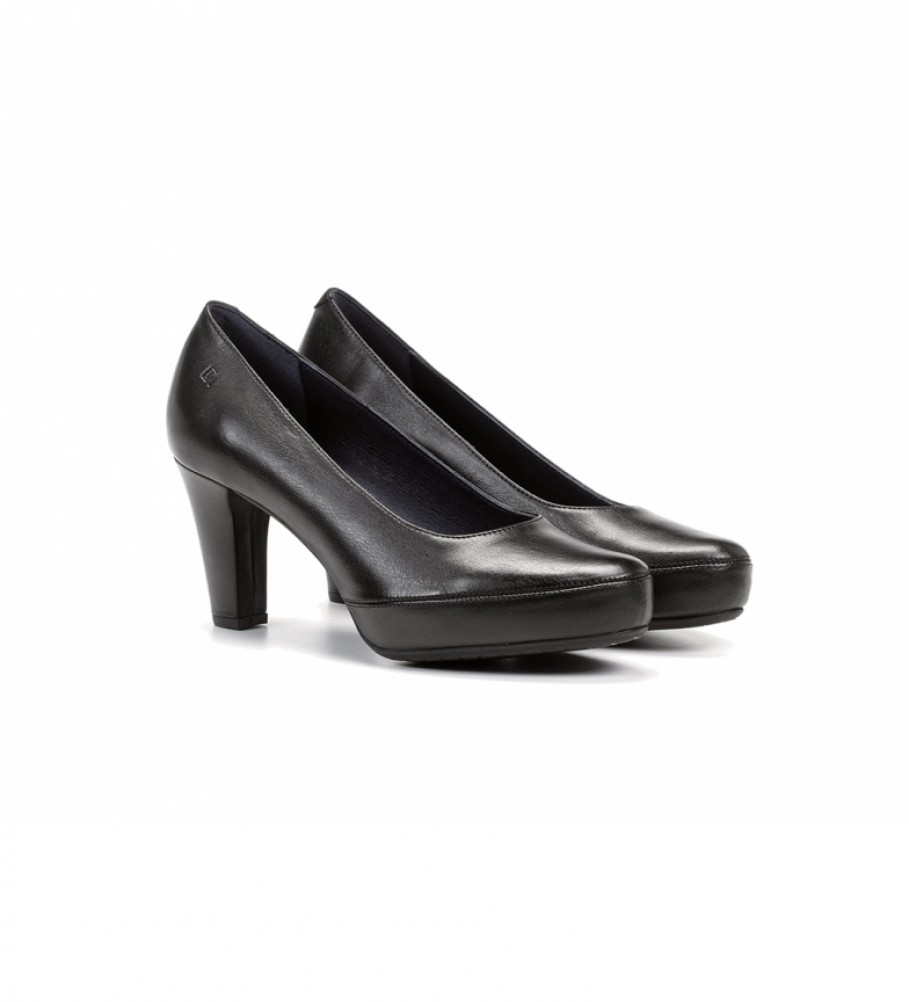 Sapatos Dorking by Fluchos Blesa D5794 Sugar em couro preto - Altura do salto: 8 cm -