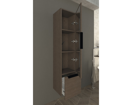 Urban hoge kast, donker essenhout, 35 cm x 150 cm