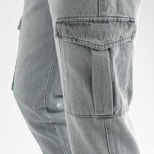 Jogger Pant Jean Cargo Relaxed Fit 2998 Denim Gris Clair