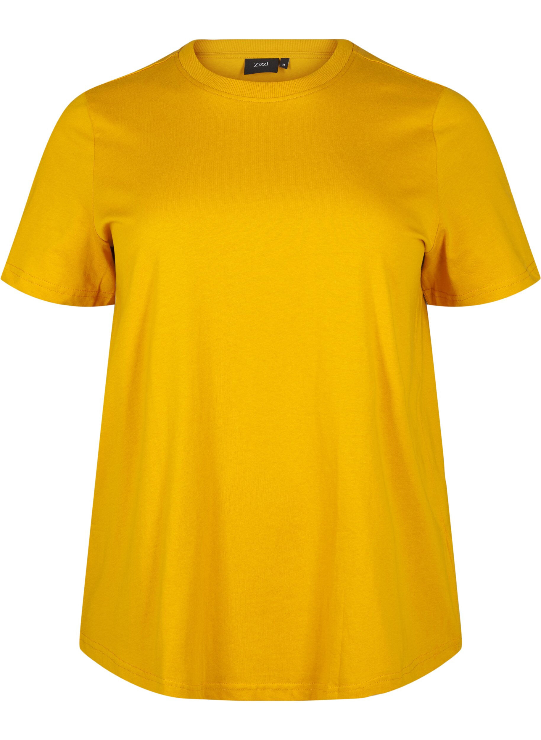 Basis t-shirt i bomuld med rund hals