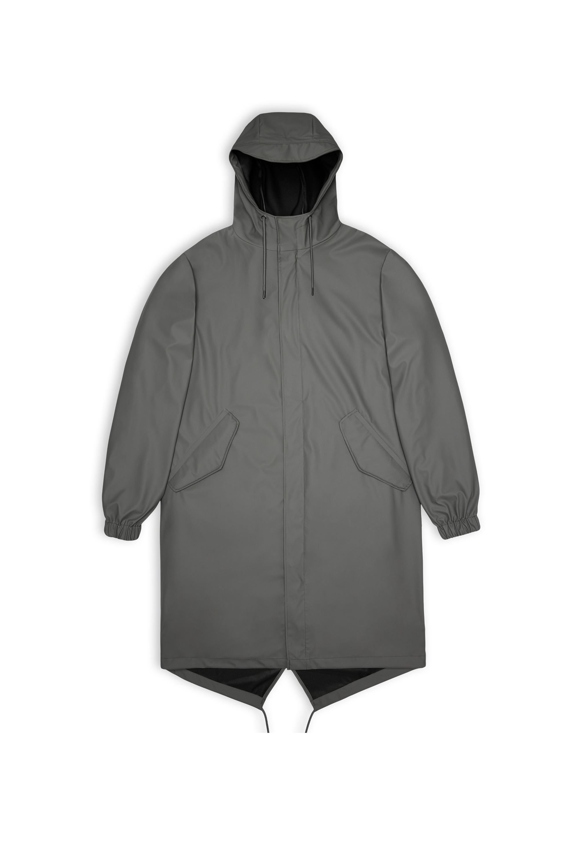 RAINS Imperméable à capuche  Fishtail Parka W3 Gris