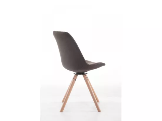 Chaise de conférence - Tissu & Bois - Gris foncé - Troyes
