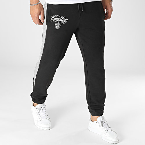 Pantalon Jogging A Bandes Script Brooklyn Nets 60332191 Noir