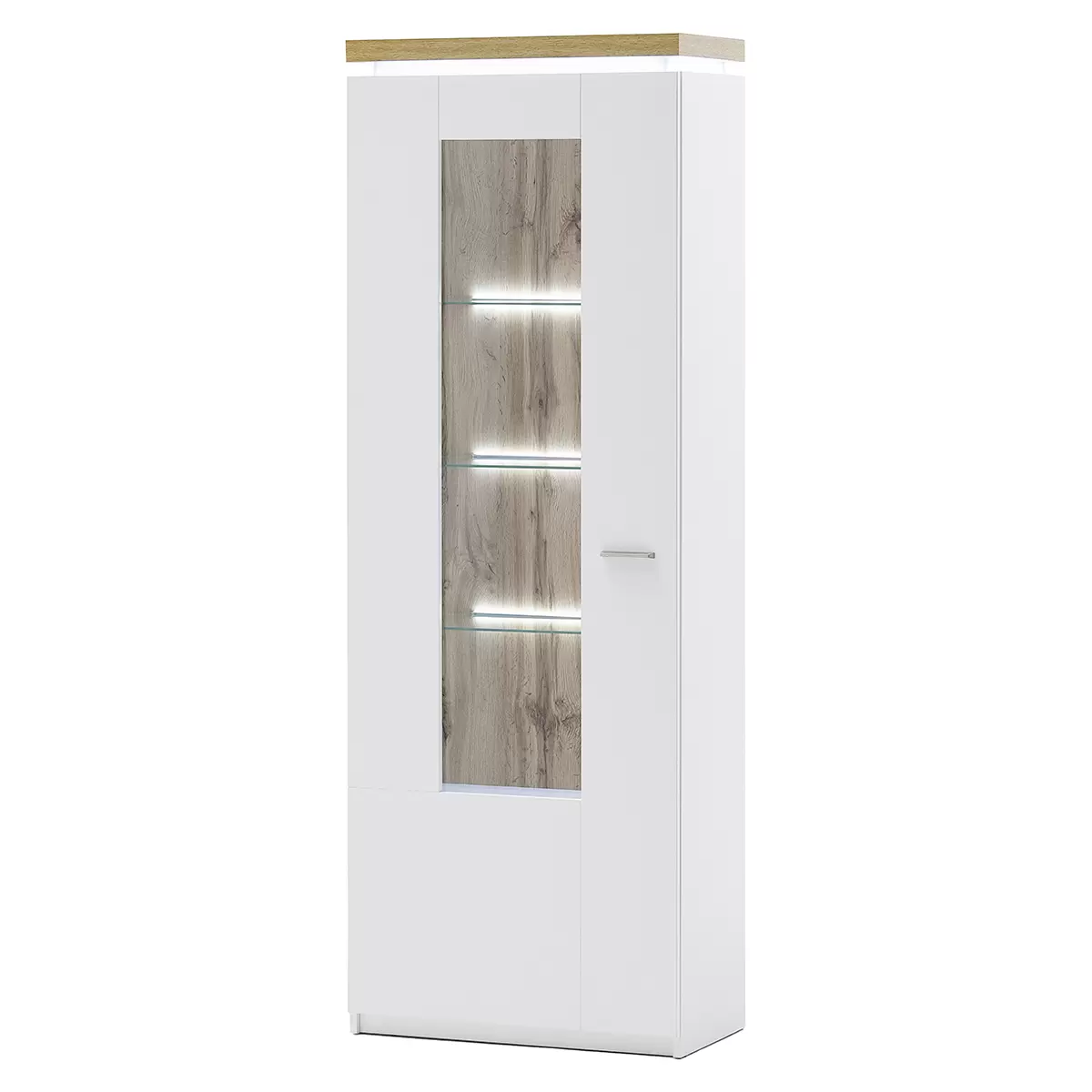 Vitrine Cali Eiche,weiss
