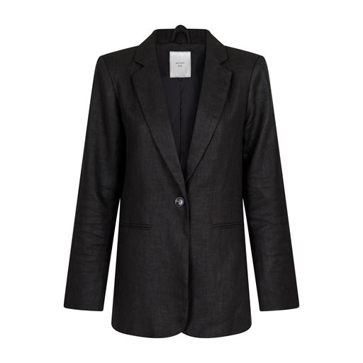 Neo Noir Ivery Heavy Linen Blazer, Sort, 40