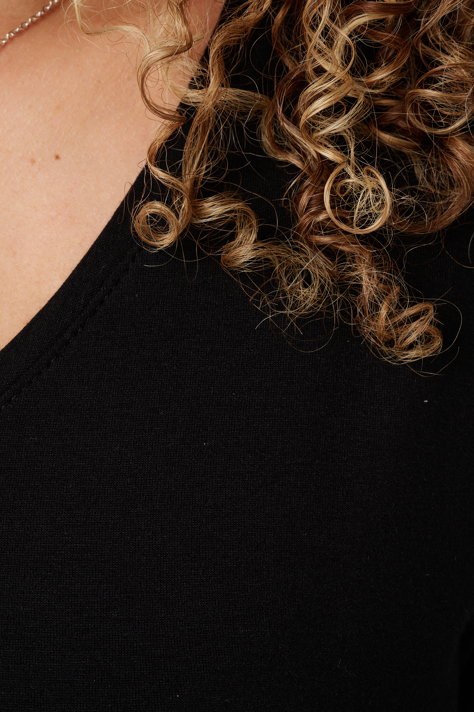 Top met lange mouwen en ronde hals Zwart